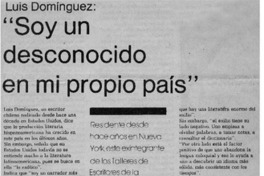 "Soy un desconocido en mi propio país"