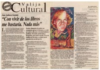 "Con vivir de los libros me bastaría, nada más"
