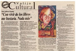 "Con vivir de los libros me bastaría, nada más"