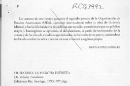 Síntesis magistral, Huidobro según Teitelboim