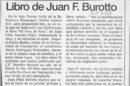 Libro de Juan F. Burotto  [artículo].