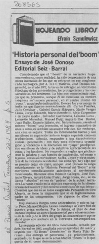 Historia personal del "Boom"