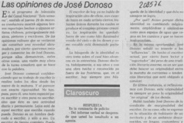 Las opiniones de José Donoso