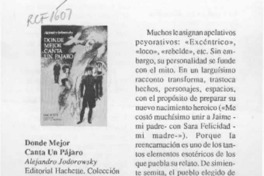 Donde mejor canta un pájaro  [artículo] Eduardo Briceño.