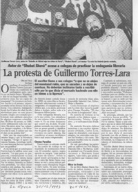 La protesta de Guillermo Torres-Lara  [artículo] Oscar Vega.