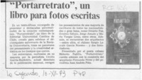 "Portarretrato", un libro para fotos escritas  [artículo].