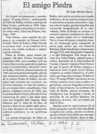 El amigo piedra  [artículo] Luis Merino Reyes.