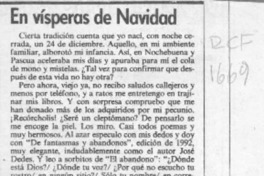 En vísperas de Navidad  [artículo] Juan Rubén Valenzuela.