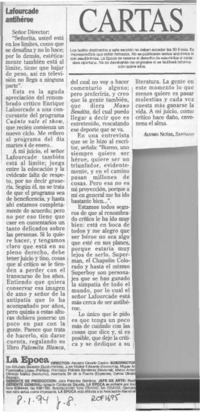 Lafourcade antihéroe  [artículo] Alvaro Núñez.