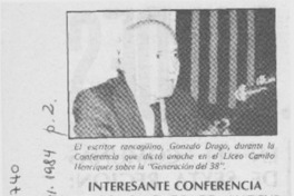 Interesante conferencia de Gonzalo Drago anoche