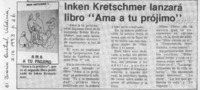 Inken Kretschmer lanzará libro "Ama a tu prójimo"  [artículo].