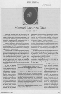 Manuel Lacunza Díaz  [artículo].