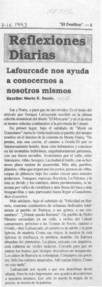 Lafourcade nos ayuda a conocernos a nosotros mismos  [artículo] Mario E. Banic.