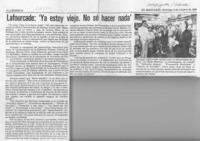 Lafourcade, "Ya estoy viejo, no sé hacer nada"  [artículo].