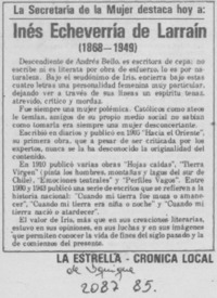 Inés Echeverría de Larraín (1868-1949)