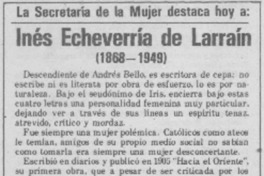Inés Echeverría de Larraín (1868-1949)