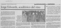 Jorge Edwards, académico del vino