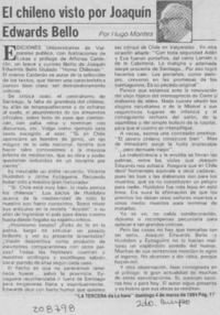 El chileno visto por Joaquín Edwards Bello