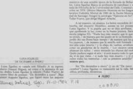 Luisa Eguiluz, "De diciembre a enero"