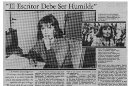 "El escritor debe ser humilde"