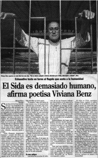 El Sida es demasiado humano, afirma poetisa Viviana Benz