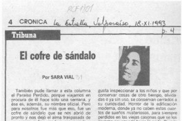 El cofre de sándalo  [artículo] Sara Vial.