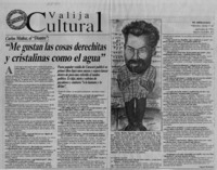 "Me gustan las cosas derechitas y cristalinas como el agua"  [artículo] Eugenio Rodríguez.