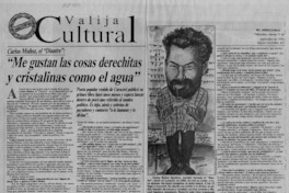 "Me gustan las cosas derechitas y cristalinas como el agua"  [artículo] Eugenio Rodríguez.