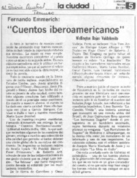 Fernando Emmerich, "Cuentos iberoamericanos"