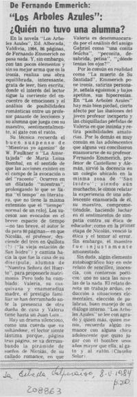 "Los árboles azules", quién no tuvo una alumna?