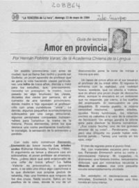 Amor en provincia