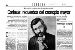 Cortázar, recuerdos del cronopio mayor  [artículo].