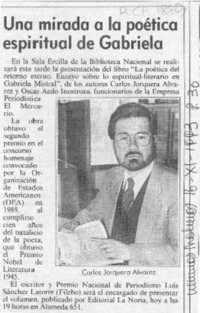Una mirada a la poética espiritual de Gabriela  [artículo].