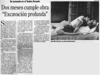 Dos meses cumple obra "Excavación profunda"