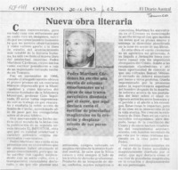 Nueva obra literaria  [artículo] Carlos Yovanovich.