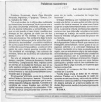 Palabras sucesivas  [artículo] Juan José Irarrázabal Yáñez.