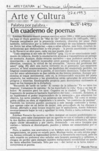 Un cuaderno de poemas  [artículo] Marcelo Novoa.