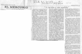 "A ración y sin sueldo"  [artículo] Adolfo Simpson T.