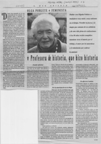 Profesora de historia, que hizo historia  [artículo] G. A. M.