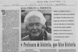 Profesora de historia, que hizo historia  [artículo] G. A. M.