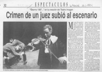 Crimen de un juez subió al escenario  [artículo].