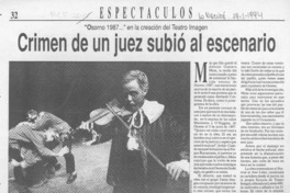 Crimen de un juez subió al escenario  [artículo].