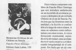 Memorias eróticas de un chileno en Suecia  [artículo] Juan Pablo Sutherland.