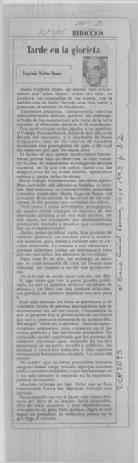 Tarde en la glorieta