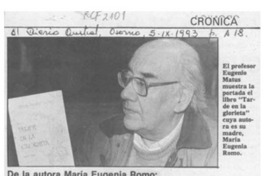 Libro de poesía y música "Tarde en la glorieta" presentarán el jueves  [artículo].