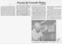 Poesía de Gonzalo Rojas  [artículo] Marino Muñoz Lagos.