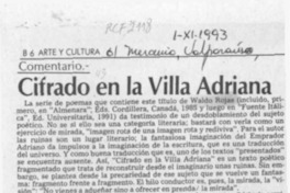 Cifrado en la Villa Adriana  [artículo] Marcelo Pellegrini