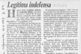 Legítima defensa  [artículo] Carlos León Pezoa.