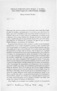 Virgilio Hargous, don Roque y Scarpa, tres personajes de Carlos Ruiz-Tagle  [artículo] Roque Esteban Scarpa.