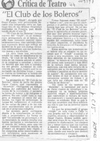 "El club de los boleros"